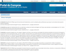 Tablet Screenshot of compras.natal.rn.gov.br